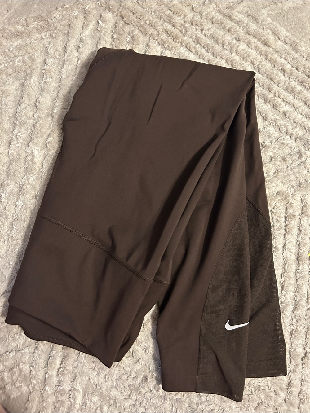 Nike Brown Leggings with White Swoosh